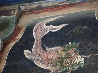 甘肃天水伏羲庙发现罕见彩绘古建《山海经》神兽图
